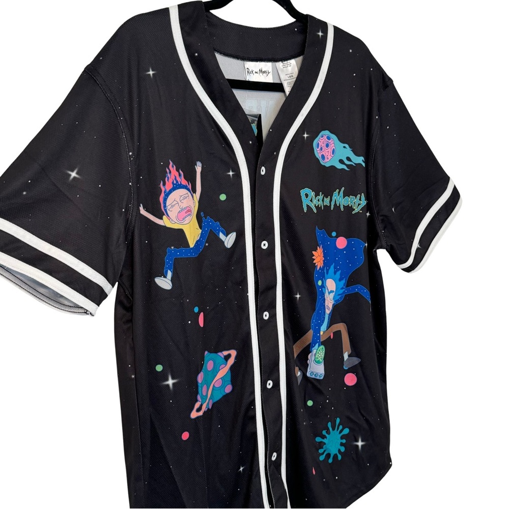 🔥🔥Rick And Morty Trippy Cosmic Baseball Jersey - Picture 5 of 9